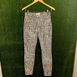 FRAME DENIM Le High Rise Animal Print Ankle Skinny Jeans 26